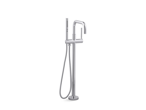 Purist FM Bath Filler with Mounting Plate Polished Chrome