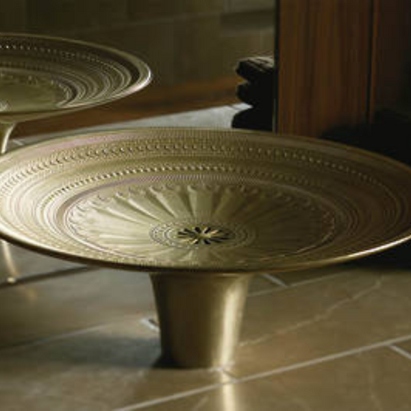 Kamala Vessel Cast Bronze Basin with Living Finish